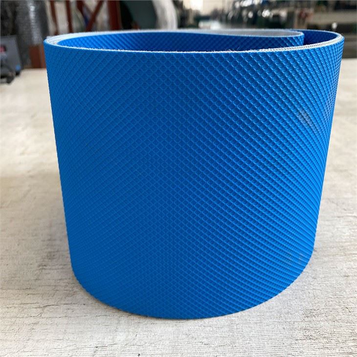 Blue Diamond Pattern Pu Food Grade Conveyor Belt